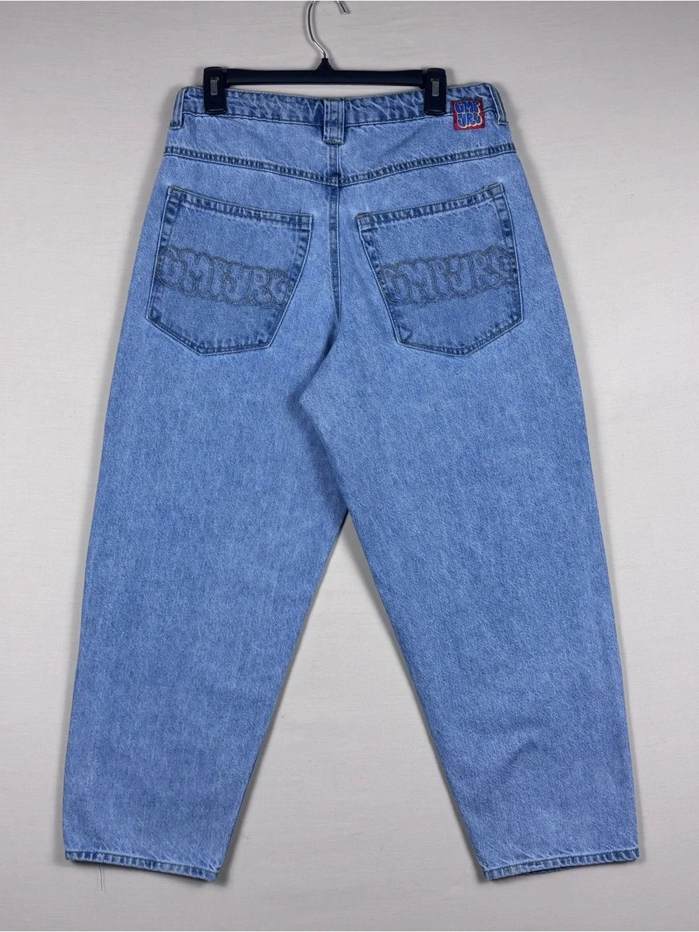 Empyre Baggy Light Wash Jeans Y2K Skate Wide Leg Embroidered Men’s 30